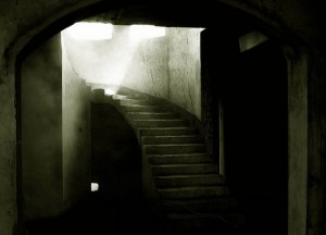 Stairs up to the light