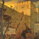 Samuel the Lamanite on the walls of Zarahemla